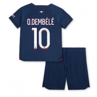 Echipament fotbal Paris Saint-Germain Ousmane Dembele #10 Tricou Acasa 2023-24 pentru copii maneca scurta (+ Pantaloni scurti)